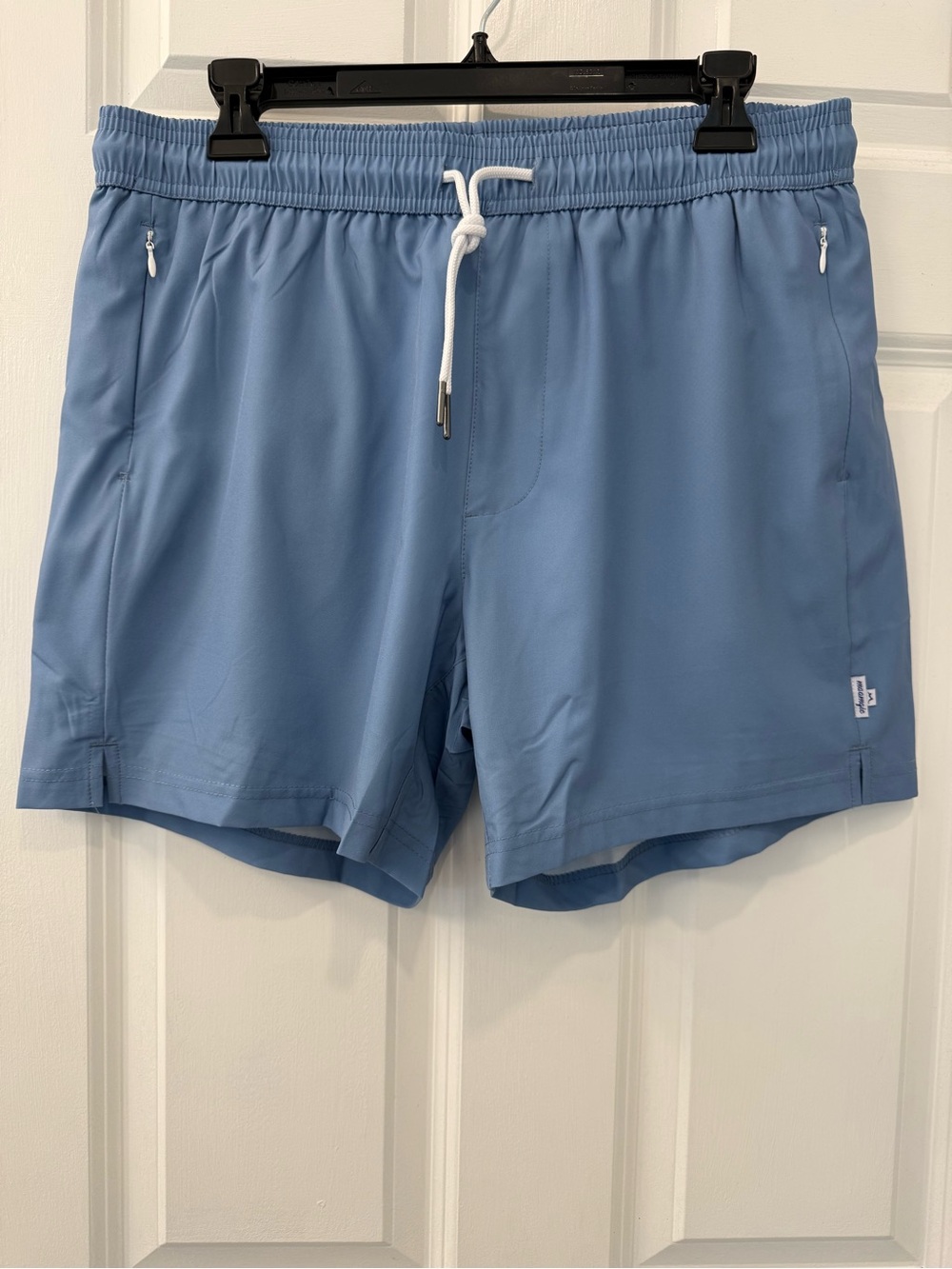 Maamgic Men's Active Swim Trunks Large Compression Lining  Blue 5.5 " Inseam NWT